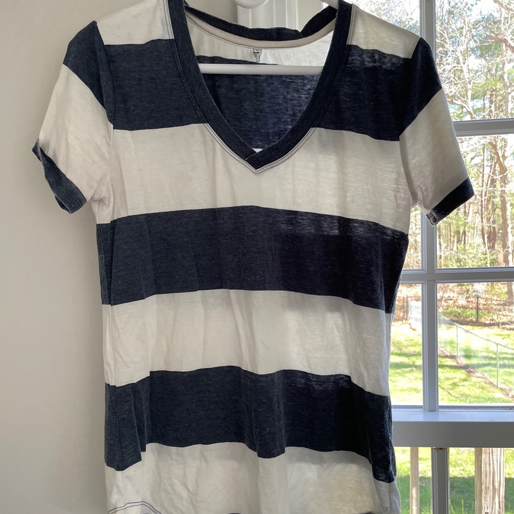 Blue & White Stripe Z Supply T-shirt